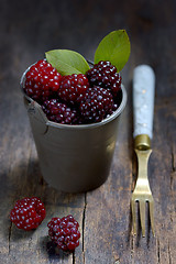 Image showing Fresh blackberries 