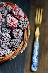 Image showing frozen blackberries
