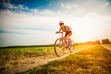 Image showing Women on bike