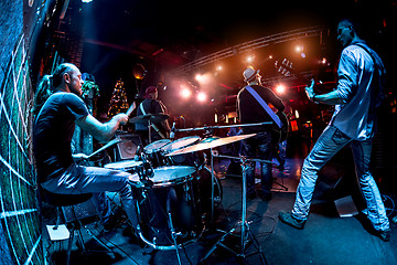 Image showing Band performs on stage