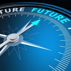 Image showing Future on compass