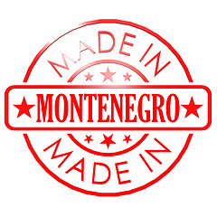 Image showing Made in Montenegro red seal