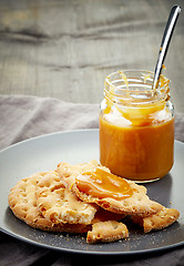 Image showing jar of homemade caramel cream