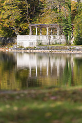 Image showing historic building at lake Kochelsee