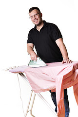 Image showing Man doing housework