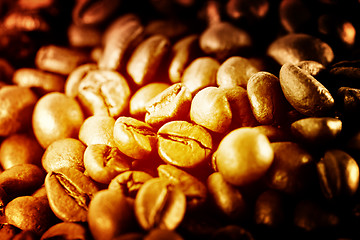 Image showing Fragrant fried coffee beans 