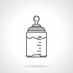 Image showing Black line vector icon for baby bottle