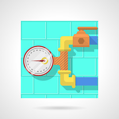 Image showing Flat color vector icon for manometer