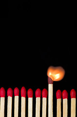 Image showing Burning match