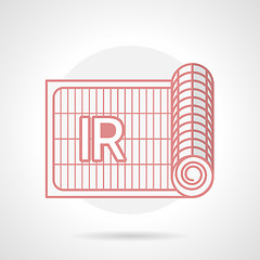 Image showing Red vector icon for IR underfloor heating