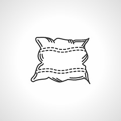 Image showing Black vector icon for pillow