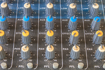 Image showing old buttons equipment audio