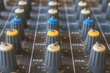 Image showing old buttons equipment audio