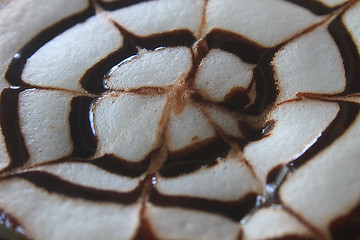 Image showing Close up cappuccino coffee