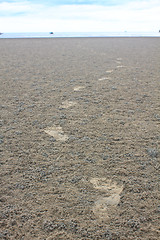 Image showing Footprint on sand