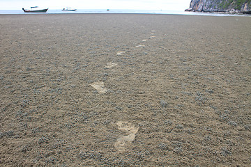 Image showing Footprint on sand