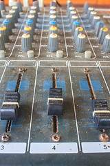 Image showing old buttons equipment audio