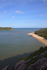 Image showing Beautiful tropical island, beach landscape