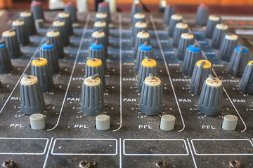 Image showing old buttons equipment audio