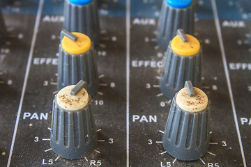 Image showing old buttons equipment audio