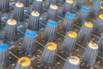 Image showing old buttons equipment audio