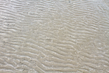 Image showing Beach sand waves warm texture 