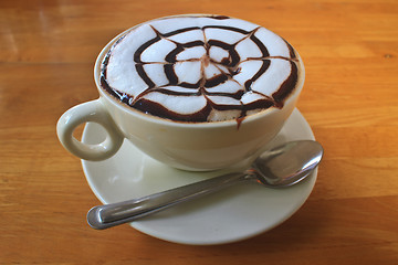 Image showing Cup of cappuccino coffee