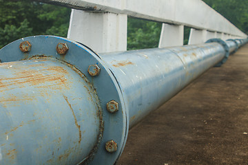 Image showing  old Water Pipeline on the Bridge 