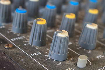 Image showing old buttons equipment audio