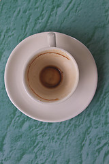 Image showing Empty cup of cappuccino coffee