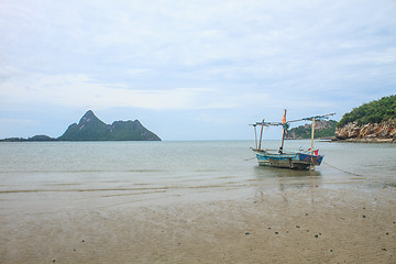 Image showing Fishing boat on the beach 
