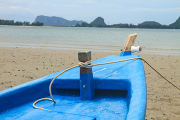 Image showing Fishing boat on the beach 