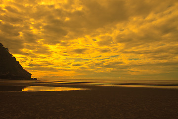 Image showing beautiful sunrise on tropical sea