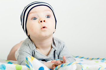 Image showing Adorable baby. studio photo