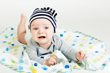 Image showing Adorable baby screaming