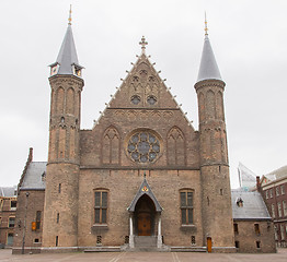 Image showing Gothic facade of Ridderzaal in Binnenhof, Netherlands