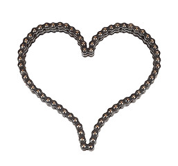 Image showing Roller chain with for motorcycle in the form of heart