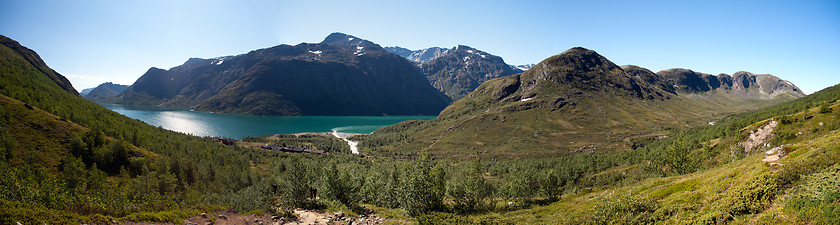 Image showing Besseggen Ridge in Jotunheimen National Park, Norway