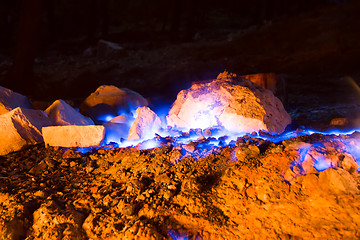 Image showing natural gas burns a flame at night