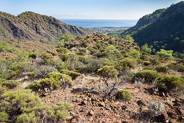 Image showing mountain valley to Mediterranean Sea