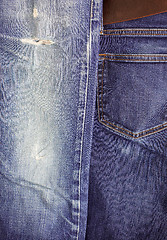 Image showing vintage jeans background