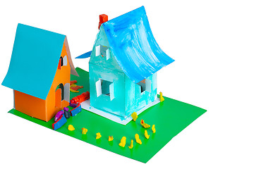 Image showing toy cardboard house