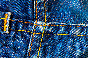 Image showing Crossed seams on jeans