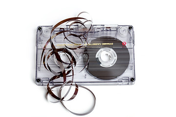 Image showing close up of vintage audio tape cassette