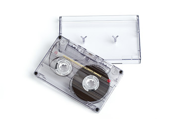 Image showing close up of vintage audio tape cassette