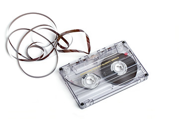 Image showing close up of vintage audio tape cassette