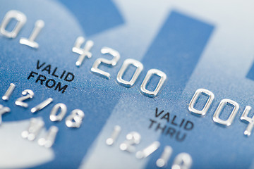 Image showing close up stacking credit cards