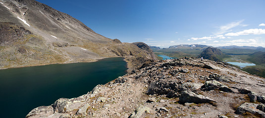 Image showing Besseggen Ridge in Jotunheimen National Park, Norway