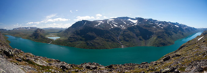 Image showing Besseggen Ridge in Jotunheimen National Park, Norway