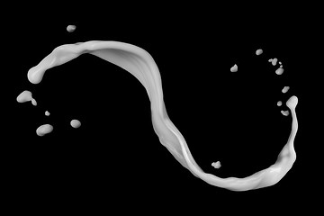 Image showing milk splash isolated on black